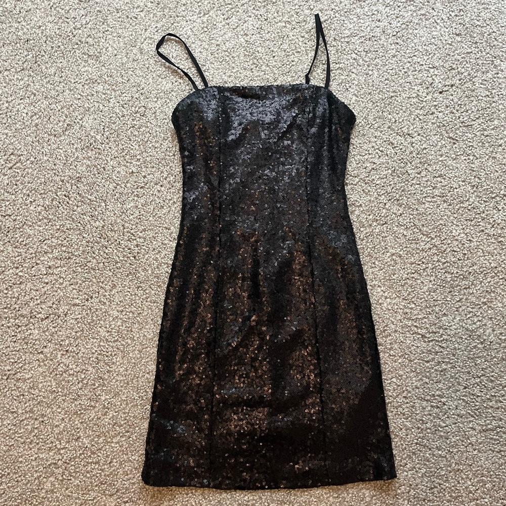 Black Sequin Forever 21 Mini Dress